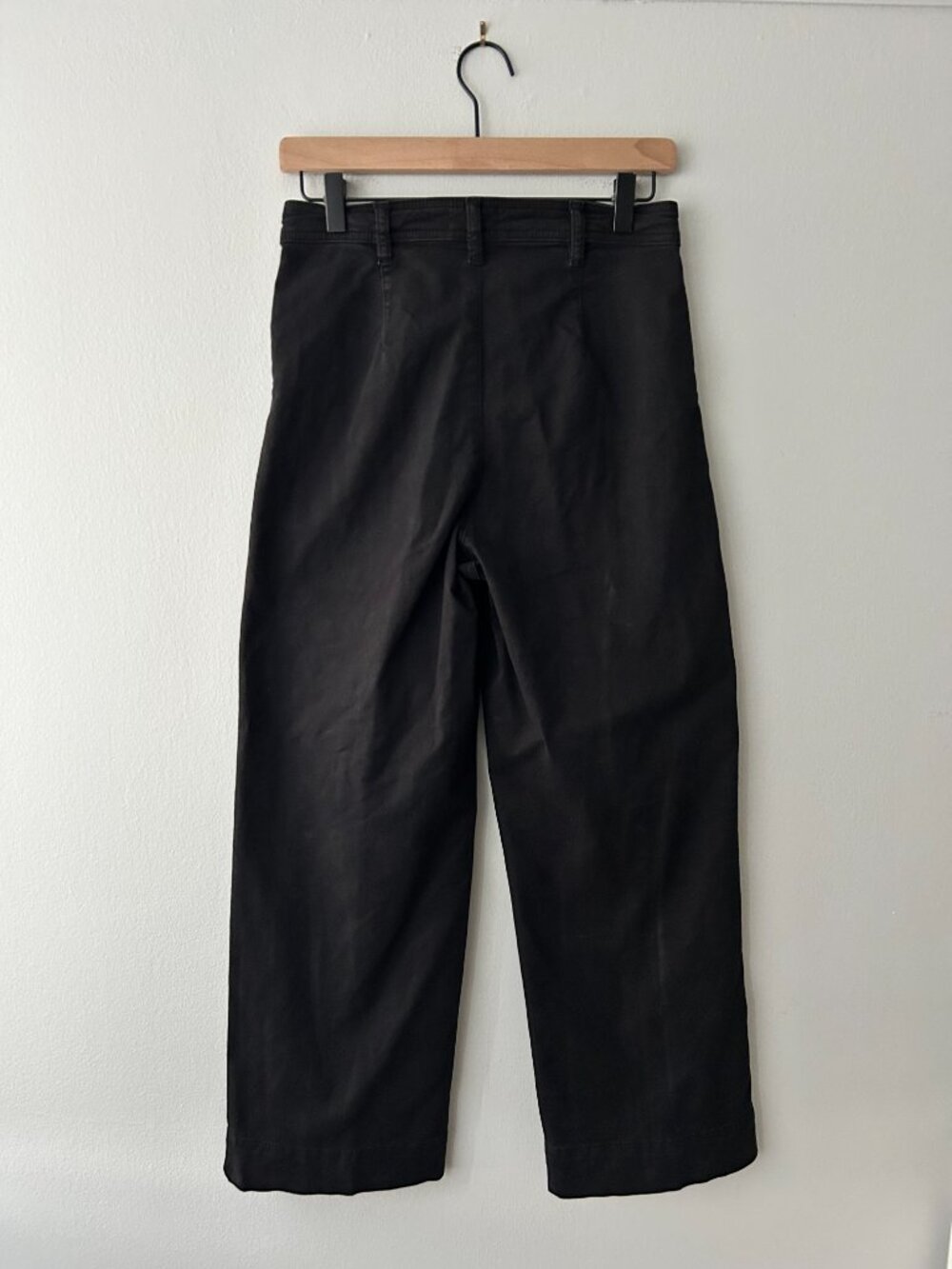 Marine Layer Bridget Wide Leg Crop Pants Black High Rise Size 4 - Picture 4 of 10